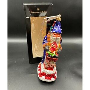 1997 Christopher Radko Rooftops of London Santa 8.5" ornament 97-233-0